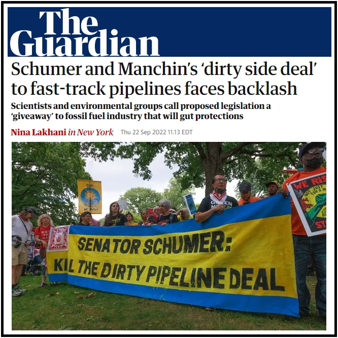 Image from Guardian article on Manchin's pipelines deal