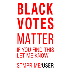 black votes matter stamp