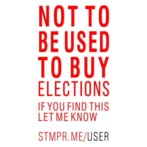 Not to Be Used to Buy Elections